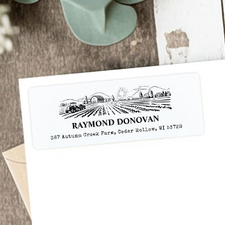 Countryside Rustic Farmland Return Address Label