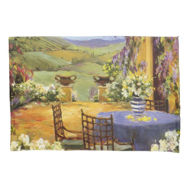 Countryside Terrace Pillow Case (Front-Left)