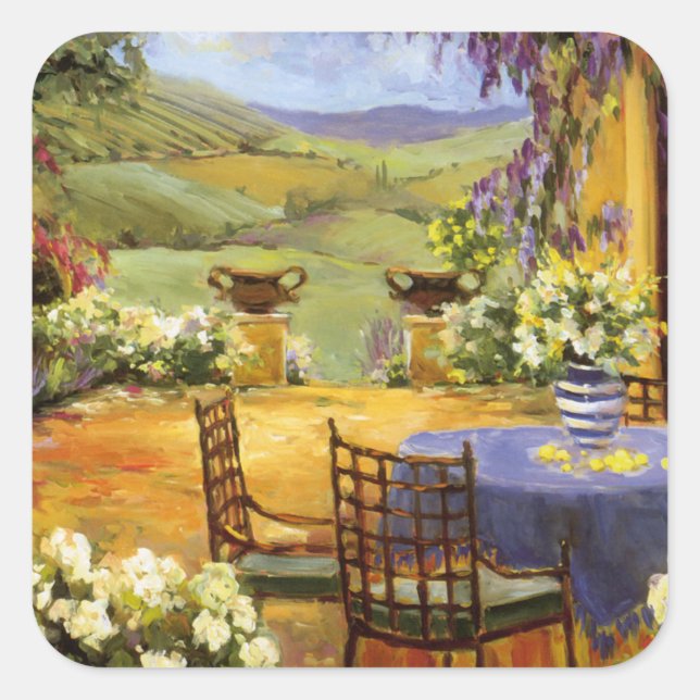 Countryside Terrace Square Sticker (Front)