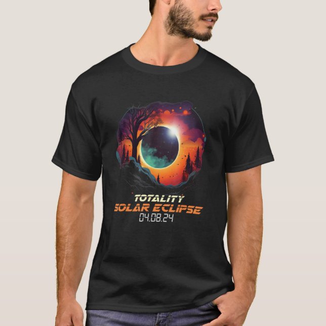 Countryside Total Solar Eclipse 2024 Totality T-Shirt (Front)