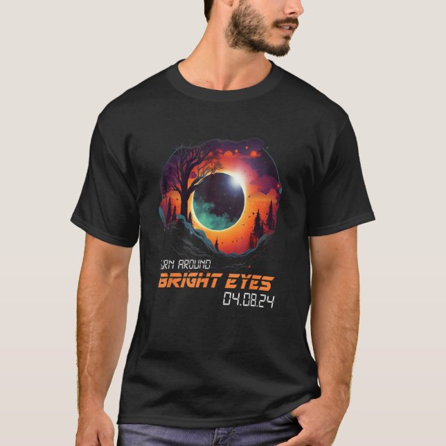 Countryside Total Solar Eclipse 2024 Turn Around B T-Shirt (Front)