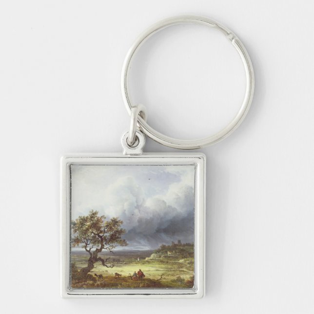 Countryside under a Stormy Sky Keychain (Front)