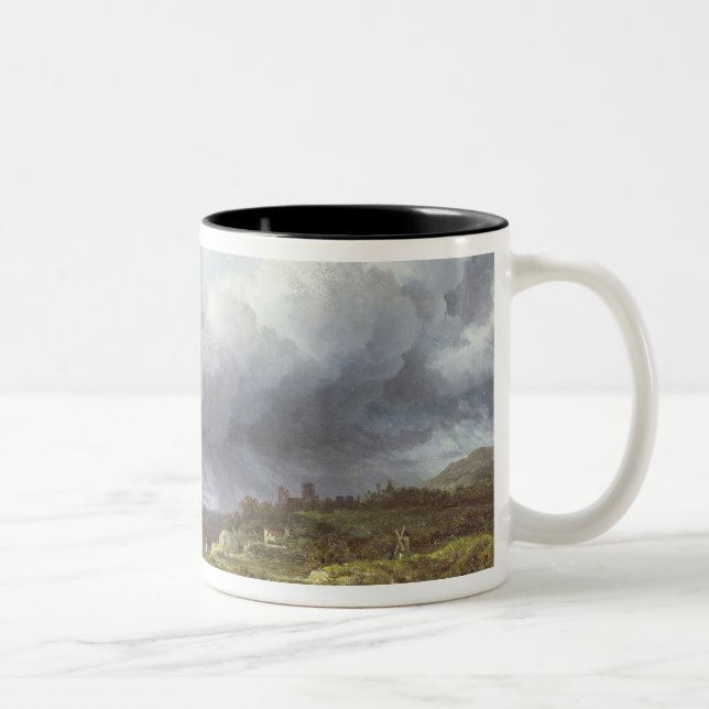 Countryside under a Stormy Sky Two-Tone Coffee Mug (Right)