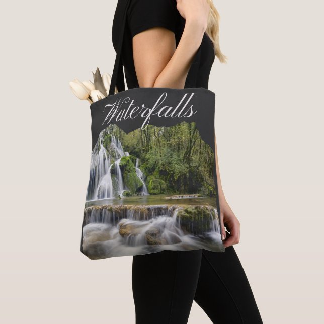 Countryside Waterfalls Tote Bag (Close Up)