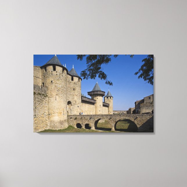 Counts Castle, Carcassonne, Aude, Languedoc, Canvas Print (Front)