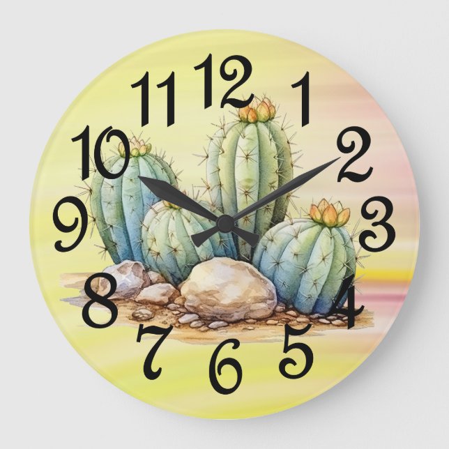 County Cactus Large Clock (Front)