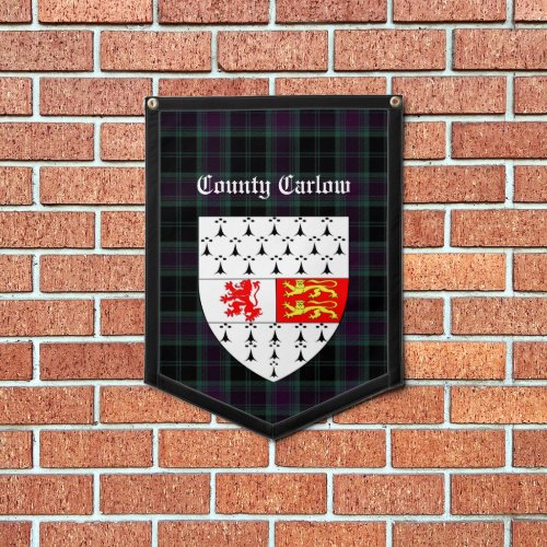 County Carlow Crest  Tartan Pennant