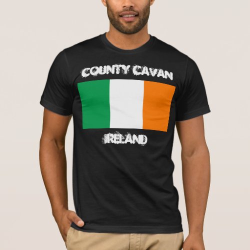 County Cavan Ireland with Irish flag T_Shirt