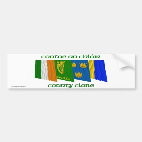 County Clare Flags Bumper Sticker