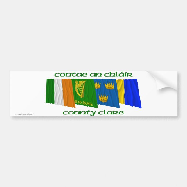 County Clare Flags Bumper Sticker (Front)