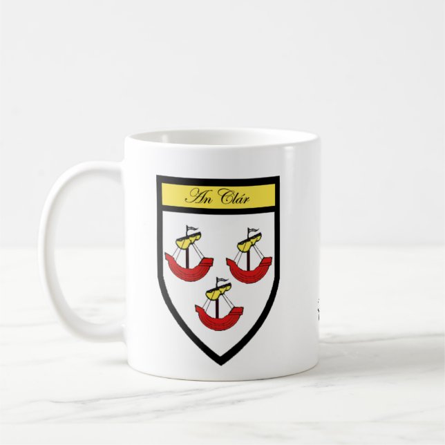 County Clare Map & Crest Mugs (Left)