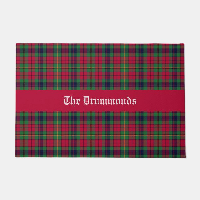 County Clare Tartan Customizable  Doormat (Front)
