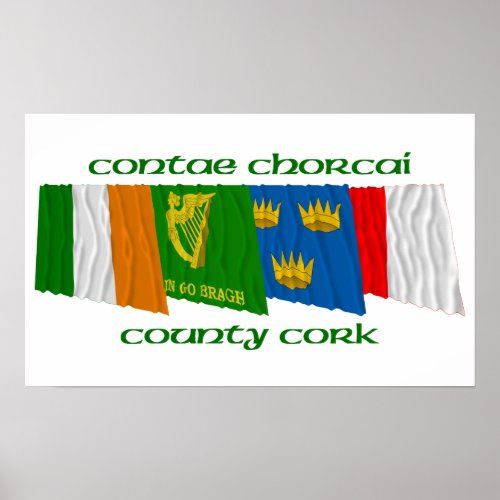 County Cork Flags Poster
