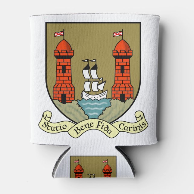 County Cork Ireland Coat of Arms Can Cooler (Front)
