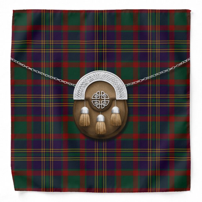 County Cork Irish Tartan And Sporran Bandana (Front)