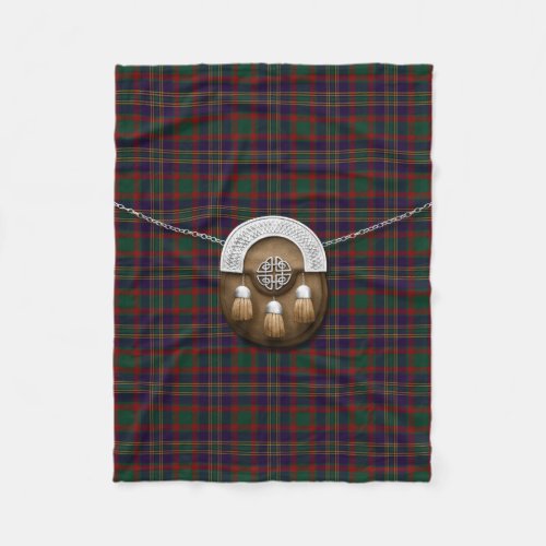 County Cork Irish Tartan And Sporran Fleece Blanket