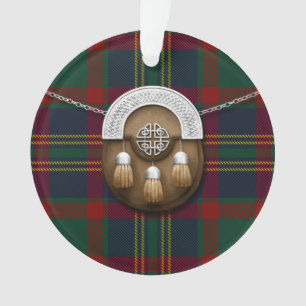 County Cork Irish Tartan And Sporran Ornament