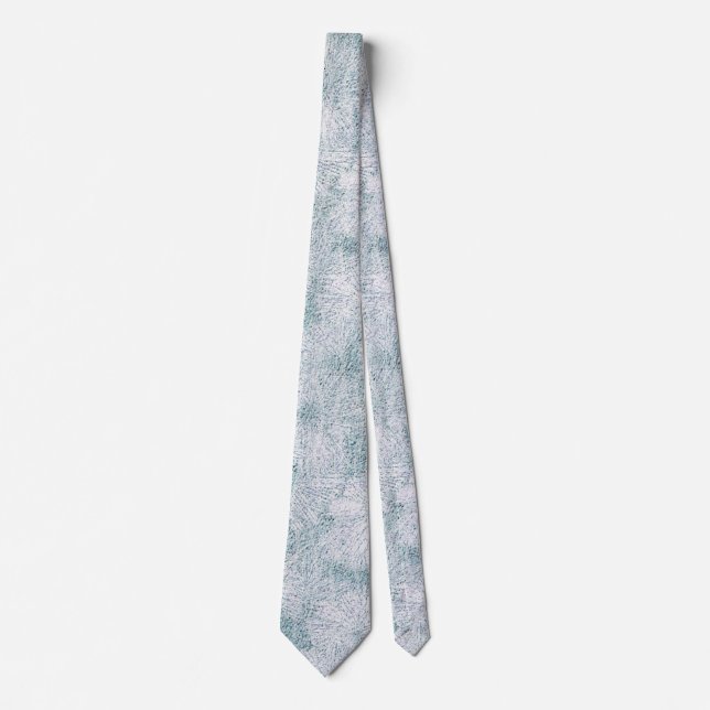 County Cottage Velvety Blue Daisy  Neck Tie (Front)