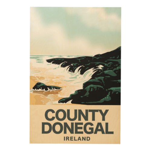 County Donegal Seaside travel poster