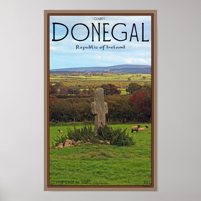County Donegal - Stone Cross Poster (Front)