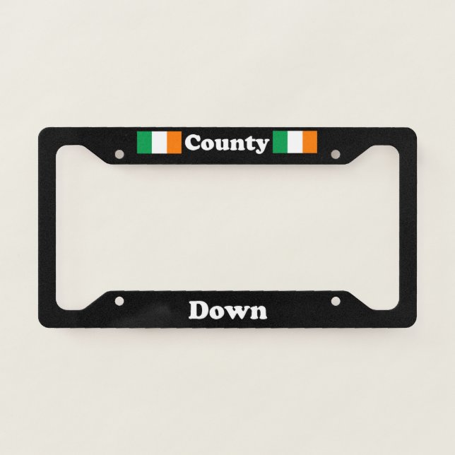 County Down - LPF License Plate Frame (Front)