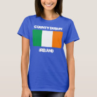 County Dublin, Ireland with Irish flag
