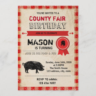 County Fair birthday invitation