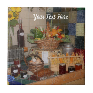 County Fair Food Display Personalized Ceramic Tile