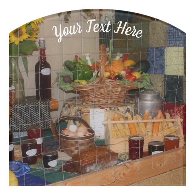 County Fair Food Display Personalized    Door Sign (Contour Front)