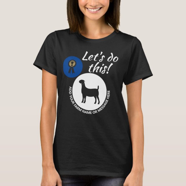 County Fair Livestock Market Boer Goat Dark T-Shirt (Front)