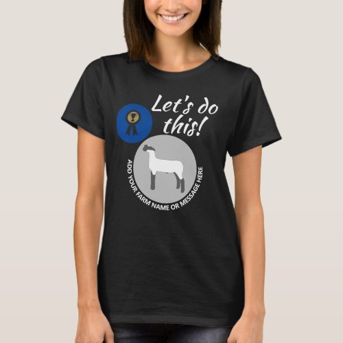 County Fair Livestock Market Lamb Show Dark T_Shirt