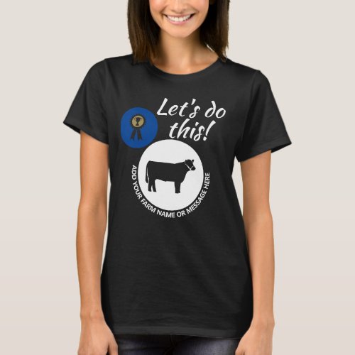 County Fair Livestock Market Steer Dark T_Shirt