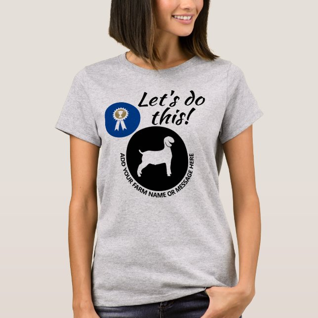 County Fair Livestock Market Wether Goat T-Shirt (Front)