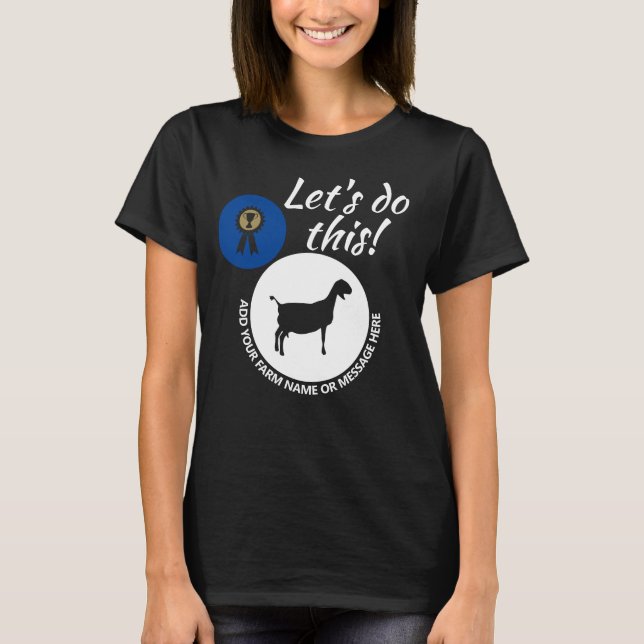 County Fair Livestock Nubian Dairy Goat Show Dark T-Shirt (Front)