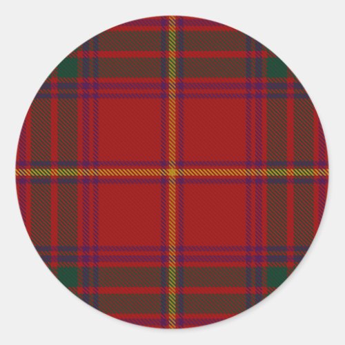 County Galway Irish Tartan Classic Round Sticker