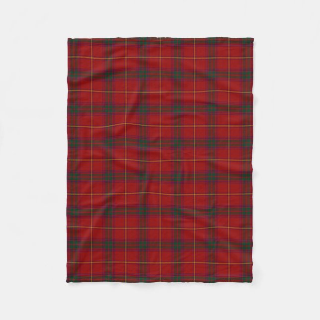 County Galway Irish Tartan Fleece Blanket (Front)