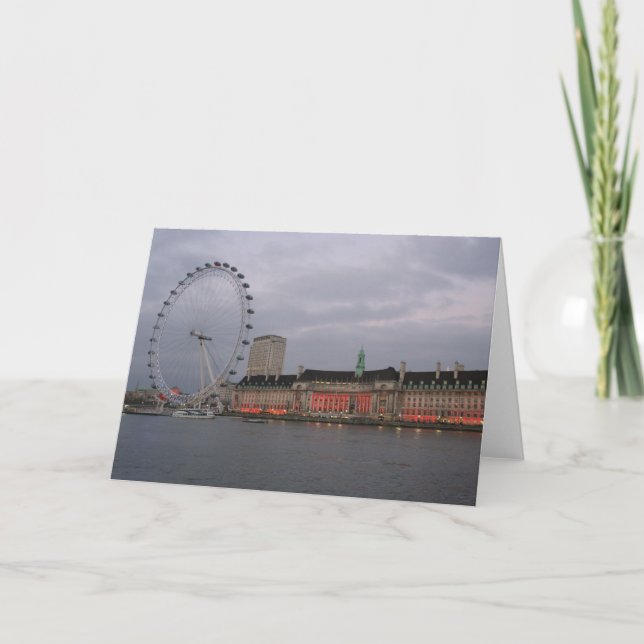 County Hall and the London Eye Greeting Card (Front)