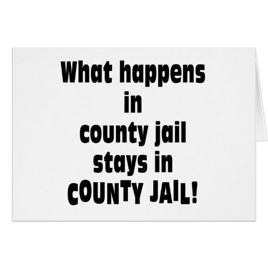 County Jail Cards (Front Horizontal)
