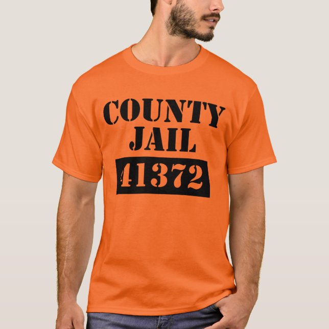 County Jail Halloween Custome T-Shirt (Front)