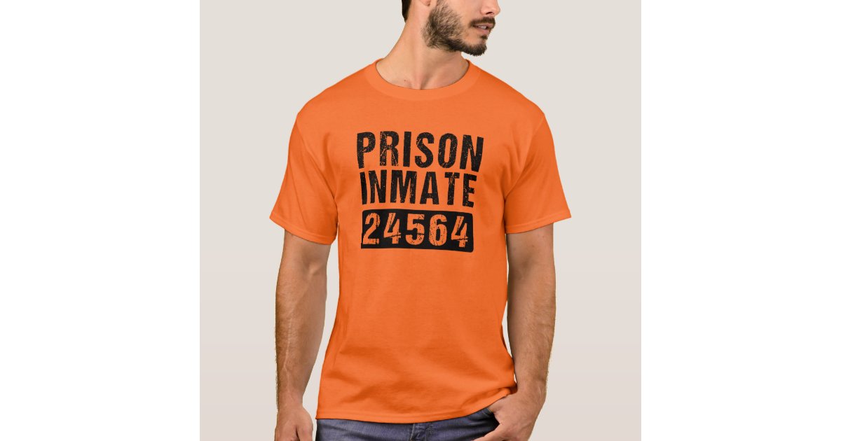 Shopee Inmate Maximum County Jail Inmate Prisoner Halloween Costume T-Sh T-Shirt | Zazzle
