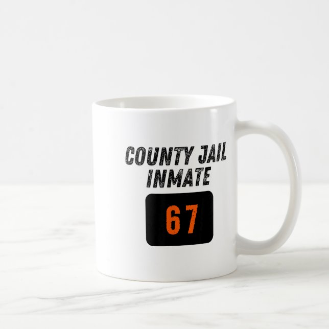 County Jail Prison Inmate 67 Halloween Funny Mens  Coffee Mug (Right)