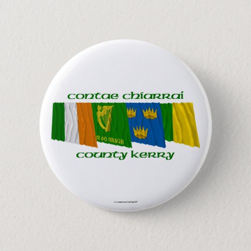 County Kerry Flags Pinback Button