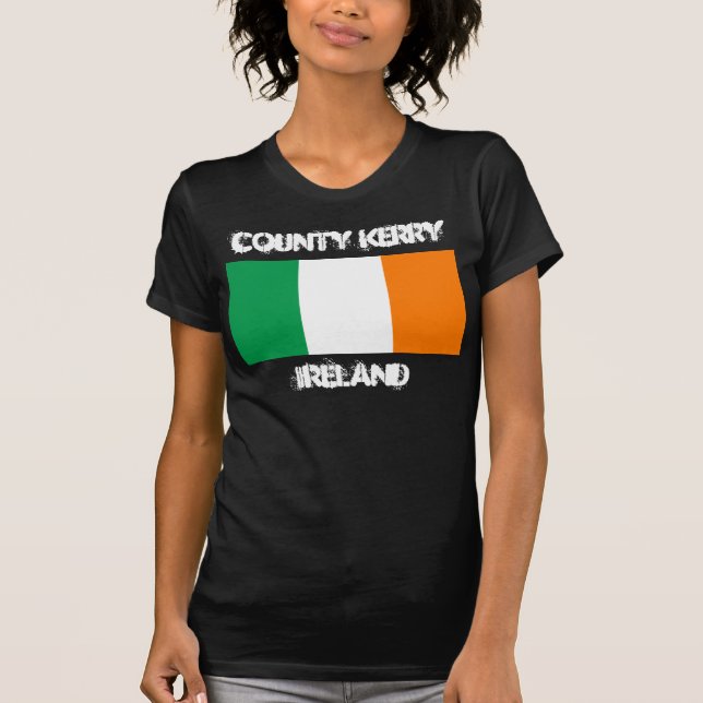County Kerry, Ireland with Irish flag T-Shirt (Front)