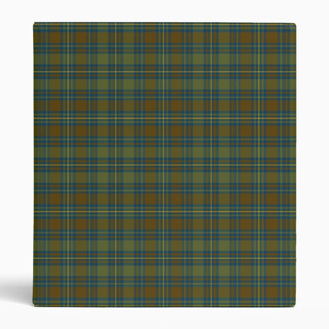County Kerry Irish Tartan 3 Ring Binder (Front)