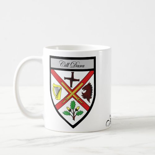 County Kildare Map  Crest Mugs