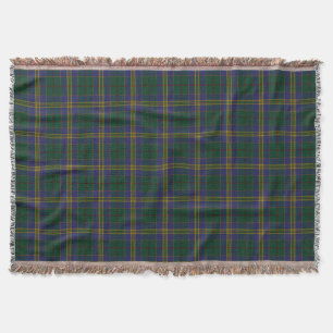 County Kilkenny Irish Tartan Throw Blanket