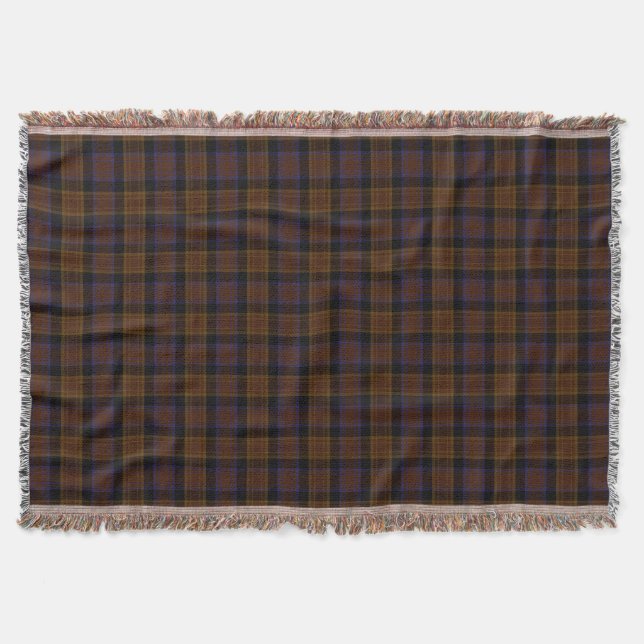 County Laois Irish Tartan Throw Blanket (Front)