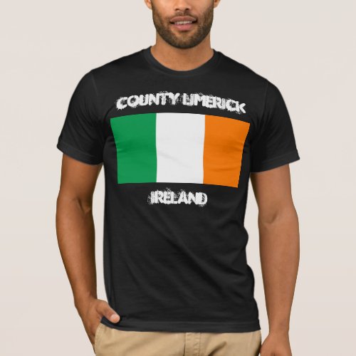 County Limerick Ireland with Irish flag T_Shirt