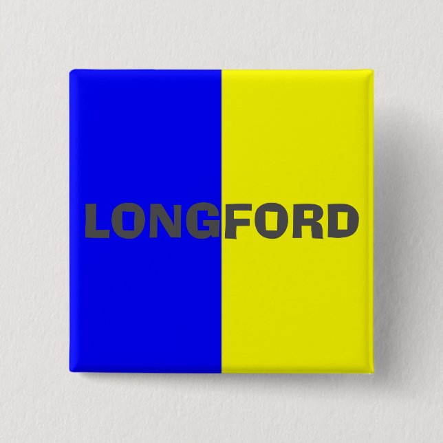 County Longford  Flag Badge Button (Front)