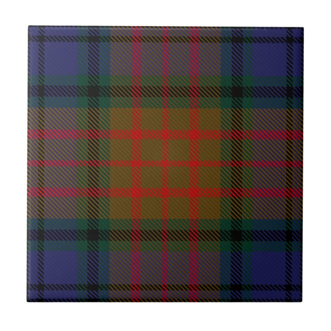 County Longford Irish Tartan Ceramic Tile (Front)